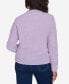 Фото #11 товара Women's Classic Chenille Diamond Stitch Turtleneck Sweater