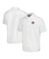 Фото #1 товара Men's White Texas A&M Aggies Coconut Point Palm Vista IslandZone Camp Button-Up Shirt