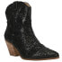 Фото #4 товара Matisse Harlow Rhinestone Snip Toe Cowboy Booties Womens Black Dress Boots HARLO