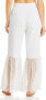 Фото #2 товара Surf Gypsy 285305 Womens Smocked Tassel Pants Swim Cover-Up White, Size Medium
