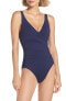 Фото #1 товара Tommy Bahama Women's 189236 navy Pearl One-Piece Swimsuit Size 10