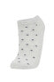 Kadın 3'lü Pamuklu Patik Çorap B6037axns