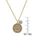 Фото #2 товара 14K Gold Plated Cubic Zirconia Dog Paw Disk Pendant Necklace