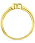 ფოტო #3 პროდუქტის Cubic Zirconia Heart Solitaire Ring in 14k Gold-Plated Sterling Silver