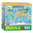 Puzzle Weltkarte illustriert