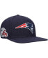 ფოტო #1 პროდუქტის Men's Navy New England Patriots Logo Snapback Hat