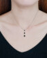 ფოტო #2 პროდუქტის Cubic Zirconia Olivine Graduated Linear 18" Pendant Necklace in Sterling Silver, Created for Macy's
