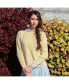 ფოტო #3 პროდუქტის Bellemere Women's Merino Tweed Pullover With Pearl Polo Collar Sweater