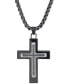 Подвеска Esquire Men's Jewelry Black Diamond Cross 22 inches - фото #1