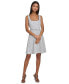 ფოტო #1 პროდუქტის KARL LAGERFLED PARIS Women's Jacquard Belted A-Line Dress
