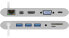 Wentronic 62113 - Wired - USB 3.2 Gen 1 (3.1 Gen 1) Type-C - 60 W - 1000 Mbit/s - Silver - MicroSD (TransFlash) - MicroSDHC - MicroSDXC - SD - SDHC - SDXC