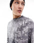 Фото #4 товара COLLUSION Varsity sweatshirt with hand paint splatter in blue co-ord