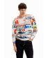 ფოტო #1 პროდუქტის Men's Sweatshirt with Japanese magazine print