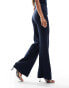 Kaiia fine cable knit wide leg trousers co-ord in navy