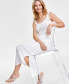 ფოტო #3 პროდუქტის Women's Square-Neck Crochet Tank Top, Created for Macy's