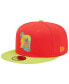 Фото #3 товара Men's Red and Neon Green Detroit Tigers 1968 World Series Champions Lava Highlighter Combo 59FIFTY Fitted Hat