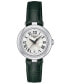 ფოტო #1 პროდუქტის Women's Swiss Bellissima Green Leather Strap Watch 26mm