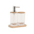 Фото #1 товара Набор для ванной Home ESPRIT Прозрачный Натуральный Бамбук Алюминий полистирол 16 x 9 x 18 cm