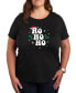 Фото #1 товара Trendy Plus Size Holiday Ho-Ho-Ho Mistletoe Graphic T-shirt