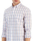 Фото #3 товара Men's Quincy Plaid Button-Down Poplin Shirt, Created for Macy's