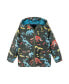 Toddler Boys Grey Dino Print Color Change Raincoat