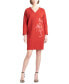 Women's Crepe Appliqué-Detail Shift Dress Buo, S - фото #1