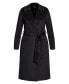 Фото #4 товара Plus Size Romantic Luxe Wool Blend Coat