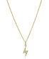 Diamond Lightning Bolt Pendant Necklace (1/10 ct. t.w.) in 14k Gold, 16" + 2" extender