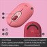 Фото #6 товара Logitech POP Mouse Kabellose Maus mit anpassbaren Emojis, Bluetooth, USB, Multi-Device Pink