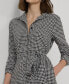 Фото #3 товара Petite Belted Houndstooth Shirtdress