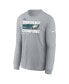 ფოტო #1 პროდუქტის Men's Gray Philadelphia Eagles 2022 NFC Champions Trophy Collection Long Sleeve T-shirt