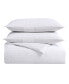 Basketweave Solid 4 Piece Duvet Cover Set, King