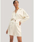 Фото #1 товара Women's Osmanthus Silk Pullover Pajama Short Set