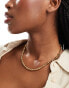 Neck On The Line lyra gold plated stainless steel necklace