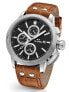 Фото #2 товара Наручные часы Diesel Men's DZ7258 Little Daddy Gunmetal Brown Leather Watch.