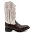 Фото #1 товара Ботинки мужские Ferrini Kai Embroidery Square Toe Cowboy коричневые, белые 42