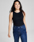 Фото #1 товара Women's Sleeveless Ribbed Double Layered Bodysuit, Created for Macy's