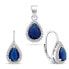Фото #1 товара Charming silver jewelry set with zircons SET243WB (earrings, pendant)