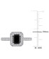 ფოტო #6 პროდუქტის Black Diamond (1 ct. t.w.) & White Diamond (1/4 ct. t.w.) Emerald-Cut Engagement Ring in 14k White Gold