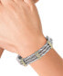 ფოტო #2 პროდუქტის EFFY® Diamond Triple Band Bangle Bracelet (1/5 ct. t.w.) in Sterling Silver & 18k Gold