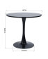 Фото #2 товара Modern 31.5" Dining Table With Round Top And Pedestal Base In B Lack Color