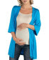 Фото #1 товара Open Front Elbow Length Sleeve Maternity Cardigan