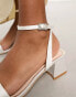 Фото #6 товара Be Mine Wide Fit Bridal Ruhi low block heeled sandals in ivory