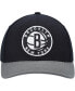 ფოტო #4 პროდუქტის Men's Black, Gray Brooklyn Nets MVP Team Two-Tone 2.0 Stretch-Snapback Hat