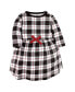 ფოტო #5 პროდუქტის Toddler Girls Organic Cotton Long-Sleeve Dresses, Red Winter Folk