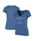 47 Brand Women's Blue Detroit Lions Avery Scrum V-Neck T-Shirt