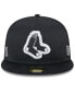 Фото #2 товара Men's Black Boston Red Sox 2024 Clubhouse 59FIFTY Fitted Hat