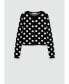 Women's Polka-Dot Knitted Cardigan Sweater