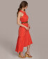 ფოტო #2 პროდუქტის Donna Karan Women's Halter-Neck Belted Midi Dress