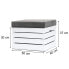 Sitzhocker mit Stauraum WHITE 3er Set